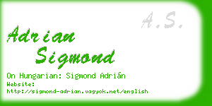 adrian sigmond business card
